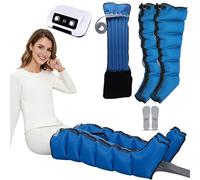 Leg Massager with Air Compression,6 Cavities XXL Electric Lymphatic Drainage Massagers for Legs,Arms & Waist Pressotherapy,Recovery Boots for Pain and Circulation (Blue, XL 2 Legs + Waist)