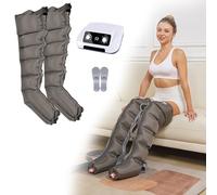 Leg Massager with Air Compression, Air Wave Pressure Massager, Compression Pump, for Full Body Massage Pressotherapy Lymphatic Drainage, Muscle Relief Fast Recovery (6 Cavities 2 Legs)