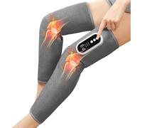 Leg Massager with Air Compression, Electric Leg Massager with 3 Modes & Intensity & Knee Heating, with LCD Display, Lymphatic Drainage Massagers with 15 Minutes Timer - Single