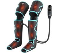 Leg Massager with Air Compression for Circulation, 3-in-1 Full Leg Heating for Foot Calf Thigh, 4 Modes 4 Intensities 2 Heat Levels, Compression Device for Swollen Legs, RLS Pain Relief