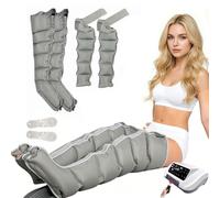 Leg Massager with Remote Control, Air Compression Lymphatic Drainage Wraps, 0-240 mmHg Pressure and 0-60 Min Timer, Soothes Legs & Feet, Perfect for Home & Office Relaxation