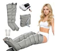 Leg Massager with Remote Control, Air Compression Lymphatic Drainage Wraps, 0-240 mmHg Pressure and 0-60 Min Timer, Soothes Legs & Feet, Perfect for Home & Office Relaxation