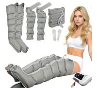 Leg Massager with Remote Control, Air Compression Lymphatic Drainage Wraps, 0-240 mmHg Pressure and 0-60 Min Timer, Soothes Legs & Feet, Perfect for Home & Office Relaxation