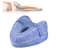 Leg Pillow - Knee Pillow for Sleeping on Side, Ergonomic Tapered Design Supports Hips, Memory Foam Leg Pillows for Sleeping on Side Contour to Your Body, Washable & Removable Leg Support Cushion