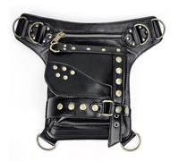 Leg Purse Steampunk Purse, Vintage Gothic Leather Shoulder Bag - Steampunk Waist Pack Handbag with Leg Purse