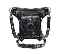 Leg Purse Steampunk Purse, Vintage Gothic Leather Shoulder Bag - Steampunk Waist Pack Handbag with Leg Purse