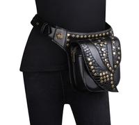 Leg Purse Steampunk Purse, Vintage Gothic Leather Shoulder Bag - Steampunk Waist Pack Handbag with Leg Purse