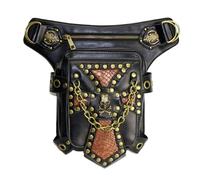 Leg Purse Steampunk Purse, Vintage Gothic Leather Shoulder Bag - Steampunk Waist Pack Handbag with Leg Purse