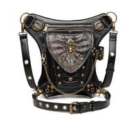 Leg Purse Steampunk Purse, Vintage Gothic Leather Shoulder Bag - Steampunk Waist Pack Handbag with Leg Purse