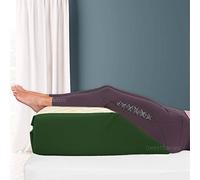 Leg Rest Wedge Pillow - Memory Foam Clinical Therapeutic Grade Post Surgery Bed Rest Recovery Leg Back Hip Pain Circulation Elevating Leg Pillow COLOUR: Green
