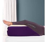 Leg Rest Wedge Pillow - Memory Foam Clinical Therapeutic Grade Post Surgery Bed Rest Recovery Leg Back Hip Pain Circulation Elevating Leg Pillow COLOUR: Purple