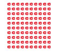 Leg Rings, 100 Pieces, Compact and Lightweight 8mm Poultry Leg Rings for Pigeons (Red)