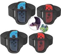 Leg Strap for Nintendo Switch Sports Play Soccer/for Switch OLED Model Ring Fit Adventure Bundle Leg Fixing Band,Adjustable Adults Elastic Sports Strap for Nintendo Switch Sports(4 Pack)