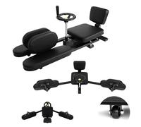Leg Stretcher 180° Heavy Duty with PU Leather Support, Steel Frame Split Machine for Safe & Effective Flexibility Training, Black