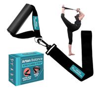 Leg Stretcher Strap with Foam Handle Stabilizer, Professional Flexibility Trainer and Portable Stretching and Gymnastics Equipment for Ballet Dancers, Gymnasts, Cheerleaders and Athletes