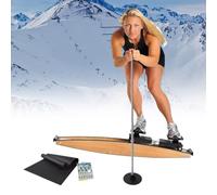 Leg Training Ski Simulator, Ski Simulator Training Machine, Gym Indoor Ski Simulator, with Ski Poles, Strength Balance Training, Adjustable Resistance 0 - 100KG, For Leg Pelvic Floor Muscle Workout