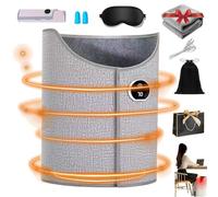 Leg Warmer Under Desk, Foldable Under Desk Leg and Foot Warmer, with Thermostat and Timer, Folding Electric Feet Heater, Feet Heater with Blanket, Under Desk Leg Warmer for Office (Grey)