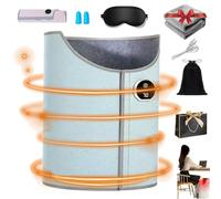Leg Warmer Under Desk, Foldable Under Desk Leg and Foot Warmer, with Thermostat and Timer, Folding Electric Feet Heater, Feet Heater with Blanket, Under Desk Leg Warmer for Office (Blue)