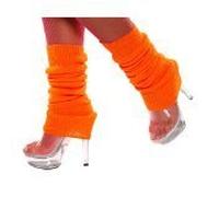 Leg Warmers Neon Colours Pink Blue Green Yellow Orange (ORANGE)