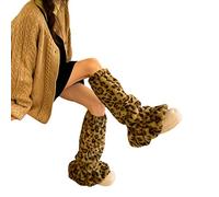 Leg Warmers Socks Leopard Cereal Winter Boots Long Sleeves Socks Legs Garter Thigh Sets Army Green, One Size