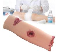 Leg Wound Simulation Model, Wound Packing Trainer with 4 Simulated Wounds, Stop The Bleed Training Kit, Reusable First Aid Suture Trainer for Medical, Military and First Aid Classes