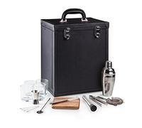 Legacy - a Picnic Time Brand, Hamilton Bartender Kit, Cocktail Set, Portable Bar Case with Cocktail Shaker Set, (Black)