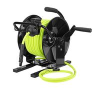Legacy Flexzilla Manual Open Face Air Hose Reel, 1/4 in. x 100 ft. Heavy Duty, Lightweight, Hybrid, ZillaGreen