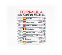 Legacy Legends Formula 2026 Racing Calendar Mug - White Edition - Motorsport Fan Gifts - Race Schedule - One Coffee Cup - Hamilton - Norris - GP Dates, Countries & Circuits - Memorabilia