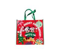 Legacy Licensing Partners Disney's Mickey Mouse and Minnie Mouse Christmas Collectable Giant Extra Large 26" inch Reusable Tote Bag