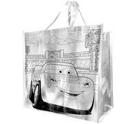 Legacy Licensing Partners Disney's Pixar Cars Movie Lightning McQueen Collectable Giant Extra Large Metallic 26" inch Reusable Bag