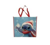 Legacy Licensing Partners Disney's Stitch from Lilo and Stitch Christmas Giant Extra Large 26" inch Reusable Tote Bag, Multicolor, XL