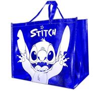 Legacy Licensing Partners Disney's Stitch From Lilo and Stitch Metallic Looking Holgraphic Foil Giant Extra Large 26" inch Reusable Tote Bag