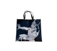 Legacy Licensing Partners Marvel's Spiderman Black and Silver Metallic Looking Chrome Foil Giant Extra Large 26" inch Reusable Tote Bag