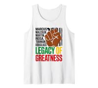 Legacy of Greatness Heroes in Black History Pan Africanism Tank Top