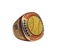 Legacy Rings 1 or 12 Pack Softball Baseball Championship Trophy Ring Tournament Champions (1, Red, 10)