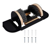Legacy Scrubber, Upgraded Bristles and Frame Strength-Shoe Scraper & Boot Cleaner Brush, Plastic Metal, Black