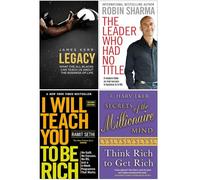 Legacy, The Leader Who Had No Title, I Will Teach You To Be Rich, Secrets of the Millionaire Mind 4 Books Collection Set