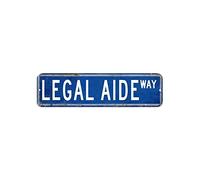 Legal Aide Street Sign Legal Aide Decor Profession Tin Sign 3x12in Customized Windproof Metal Tin Sign Antique Wall Sign Decor for Store Bar Home Beer Pub Garage