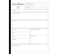 Legal Case Brief Notebook - 8.5" x 11" Matte Cover, 100 Cases - Law Student Study Aid & Attorney Organizer