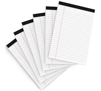 Legal Pads 5x8 Inch Writing Pads for Office Note Pads 5x8 for Work 80 GSM Paper College Ruled Legal Pad To Do List Notepad 30 Sheets 6 Pack Notebook Writing Pad Notepads for Grocery List Shopping List