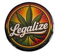 Legalize Marijuana 420 Pot Button Pinback Large 2.25 Inch Diameter Political Policy Change Pin Law Legislation