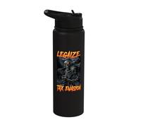 Legalize Tax Evasion Cringe Skeleton Stainless Steel Insulated Water Bottle