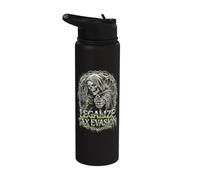 Legalize Tax Evasion Grim Reaper Skeleton - Badass Skeleton Stainless Steel Insulated Water Bottle