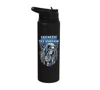 Legalize Tax Evasion Hooded Skeleton - Badass Skeleton Stainless Steel Insulated Water Bottle