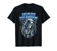Legalize Tax Evasion Hooded Skeleton - Badass Skeleton Value Graphic T-Shirt