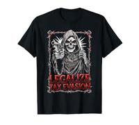 Legalize Tax Evasion Skeleton with Gun - Badass Skeleton Value Graphic T-Shirt