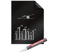 Legamaster Magic-Chart Blackboard foil - static self-adhesive - matt black - 80x60cm - incl. 1 chalk marker - 25 foil sheets on a roll