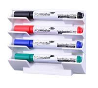 Legamaster Magnetic Whiteboard Marker Holder - White - Ideal for Clean-Desk Policies