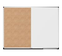 Legamaster Unite Combination Board - 90 x 120 cm - Whiteboard Cork Combination - Magnetic and Writeable Whiteboard - Cork Board for Pinning Pictures and Plans Made of 100% Natural Cork