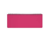 Legami - 13 Month Raspberry Desk Planner January 2026 - January 2027, Horizontal Spiral Format Desk Planner, One Week Per Page, Address Book, 27.2 x 10.2 cm